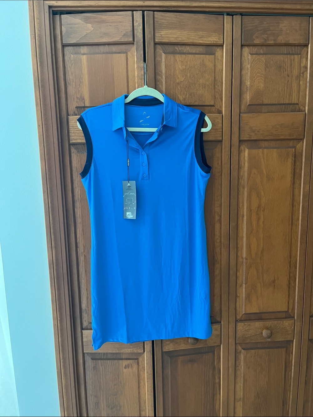 Head Golf Women’s Sleeveless Polo Tank in Royal Blue with Navy Trim Sz. M NWY